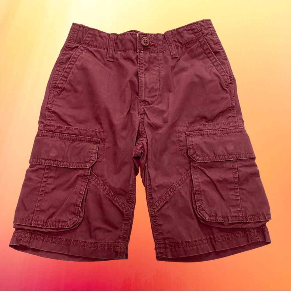Boys GAP cargo shorts Size 7 in maroon red